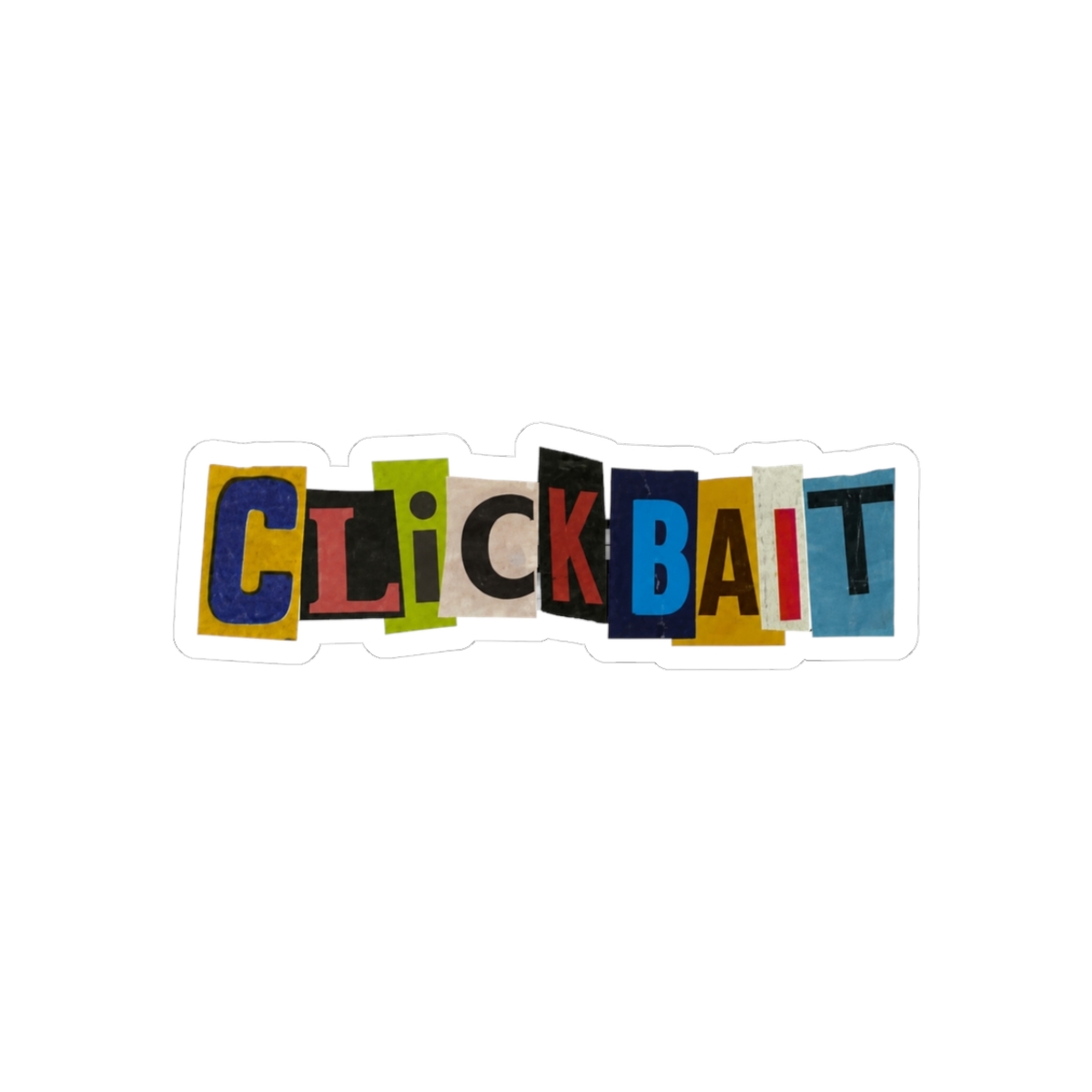 Clickbait - RansomNote Sticker | David Dobrik - Official stickers merchandise
