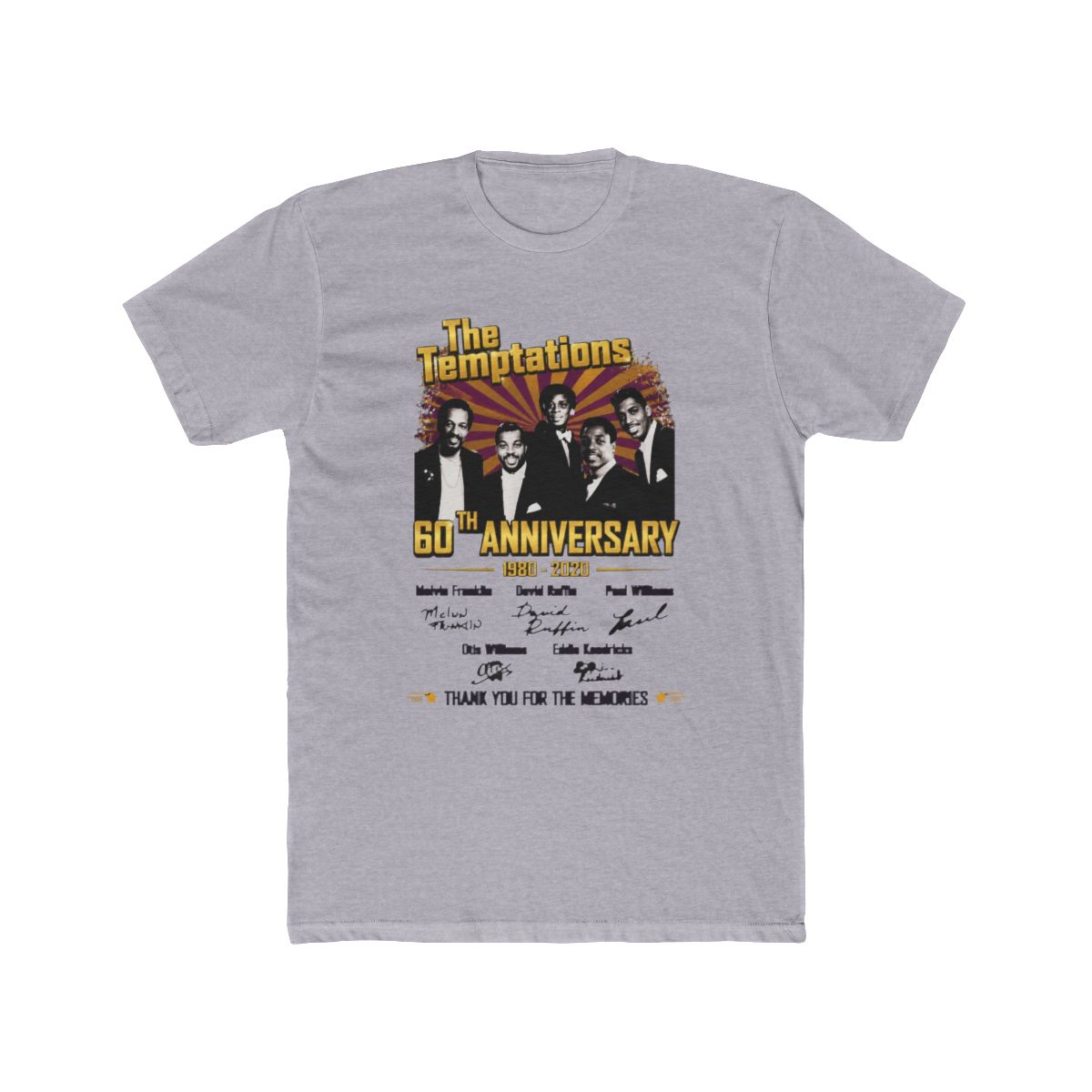 The Temptations 60th Anniversary Thank You The Memories Shirt P431439 | David Dobrik - alternate angle 3, merchandise