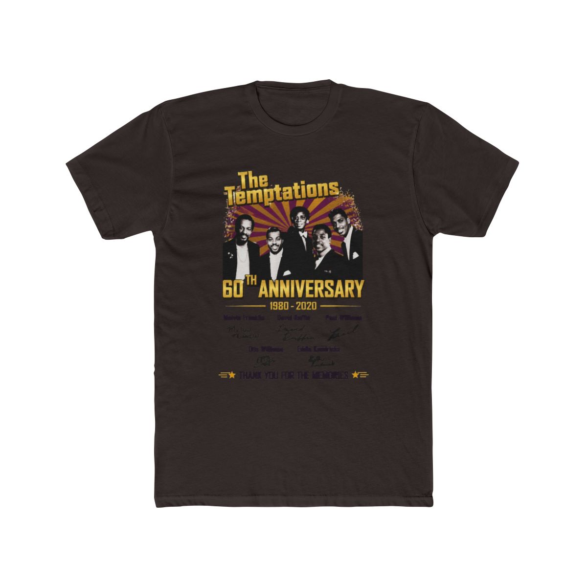 The Temptations 60th Anniversary Thank You The Memories Shirt P431439 | David Dobrik - alternate angle 2, merchandise