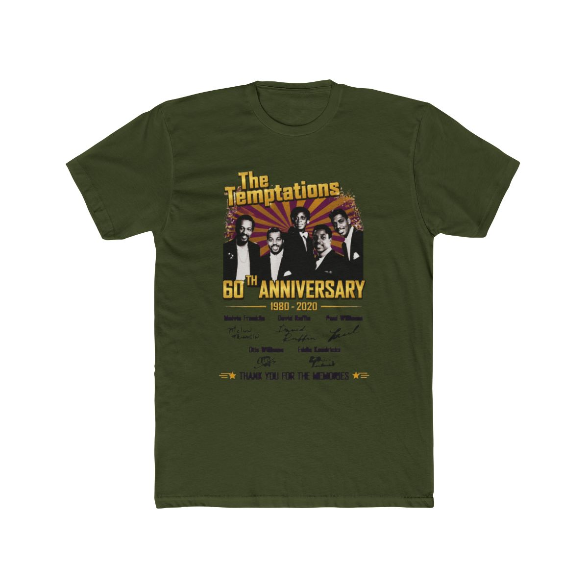 The Temptations 60th Anniversary Thank You The Memories Shirt P431439 | David Dobrik - alternate angle 4, merchandise